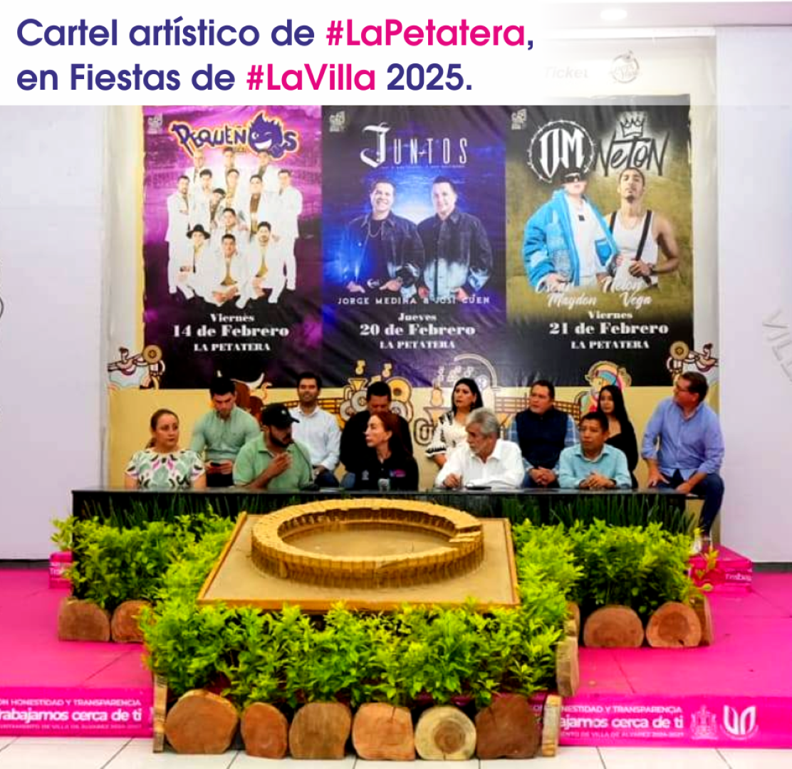 Cartel artístico de #LaPetatera, en Fiestas de #LaVilla 2025.