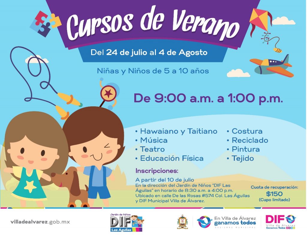 Cursos de Verano 2017 – H. Ayuntamiento de Villa de Álvarez –   de Villa de Álvarez – Noticias 2021-2024