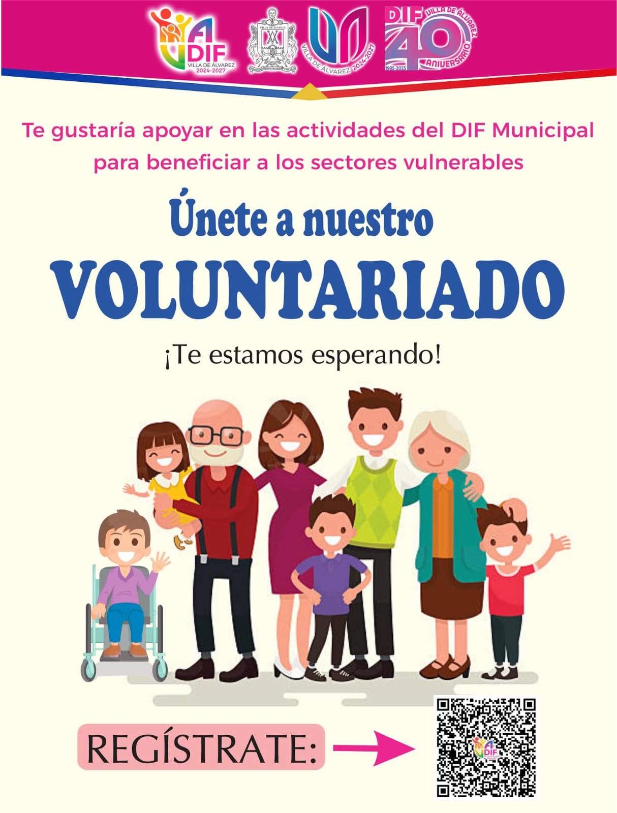 Si eres una persona altruista y te gusta ayudar a los demás, esta invitación del Dif Municipal de Villa de Álvarez es para ti !!