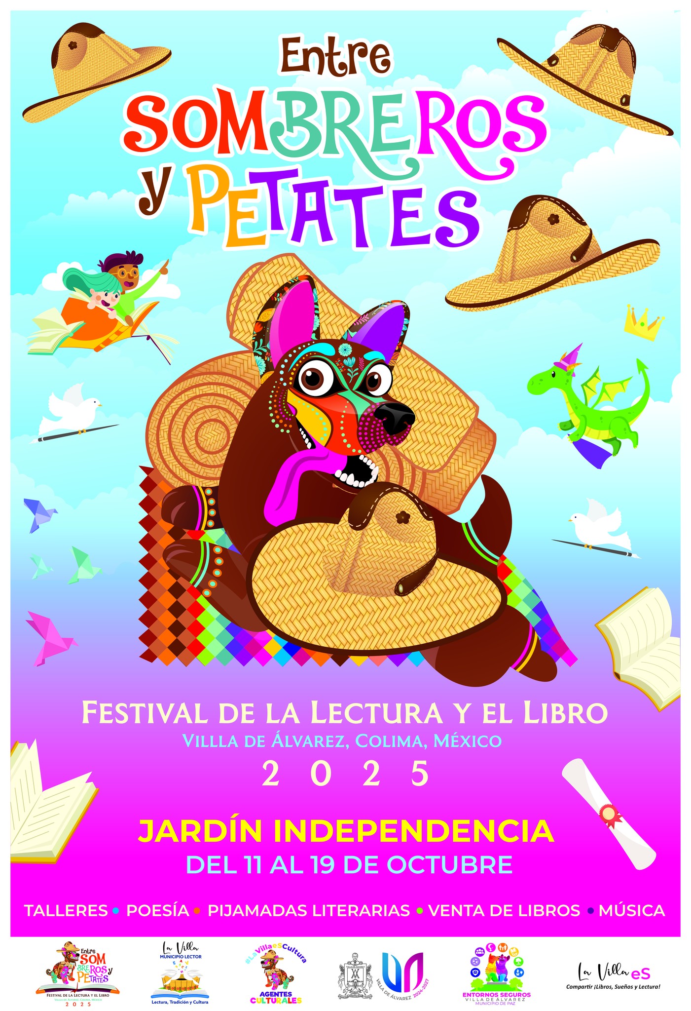 La Dirección de Cultura y la Coordinación Municipal de Fomento a la Lectura te invitan a ser parte del movimiento que nuestra presidenta Tey Gutiérrez ha venido impulsando con pasión: ¡una verdadera invasión de cultura, lectura y tradición!

Del 11 al 19 de octubre, acompáñanos al #FestivalDeLaLectura “Entre Sombreros y Petates” en el Jardín Independencia, donde podrás disfrutar de actividades para todas las edades en un ambiente lleno de historia, imaginación y comunidad.

¡La lectura transforma, une y da rumbo!
¡No faltes!

