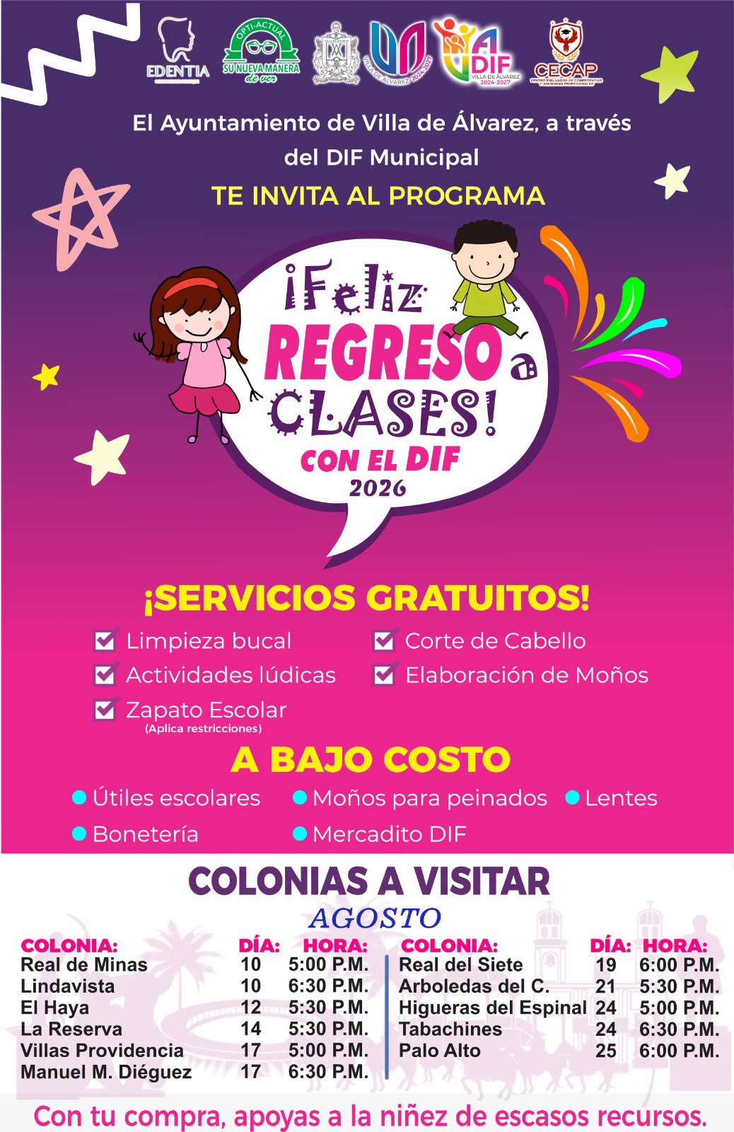 ¡El regreso a clases ya casi llega y en #LaVilla te respaldamos!